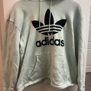 Mint Green and Black Velvet Adidas hoodie.